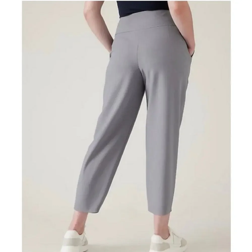 Athleta Women's Blue Gray Stellar Crop Trousers Pants Plus Size 16 - Picture 6 of 14